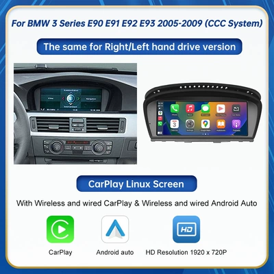 Suitable for BMW 3 Series CCC/CIC system 2005-2011 wireless CarPlay car Linux screen (Car display) - 88inch-suitable-for-bmw-3-series-2005-2009-ccc-system-left-hand-drive