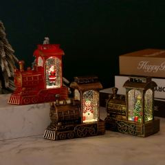 クロスボーダークリスマス注水小汽車サンタクロース装飾品プレゼント