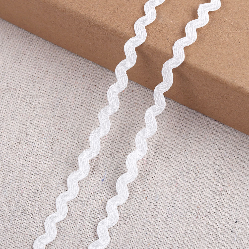 5mm丙纶S带弯带 礼品包装家居彩色波浪带曲边织带批发lc0