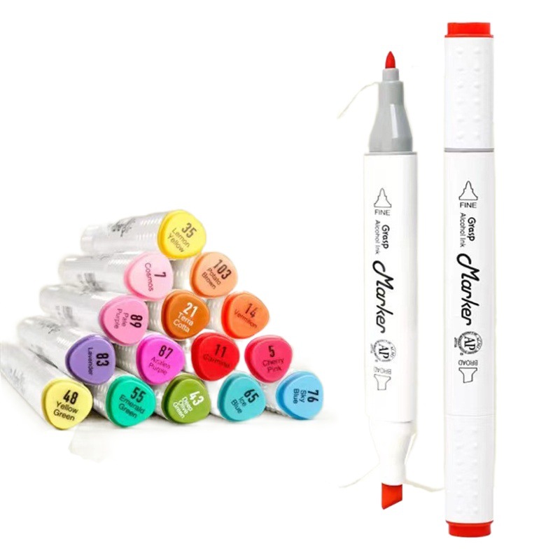Master the Marker Pen Art Painting Single Color Only Self-Selected Complementary Color Skin Color Black Red Single Color Refill Oil-Based Pen