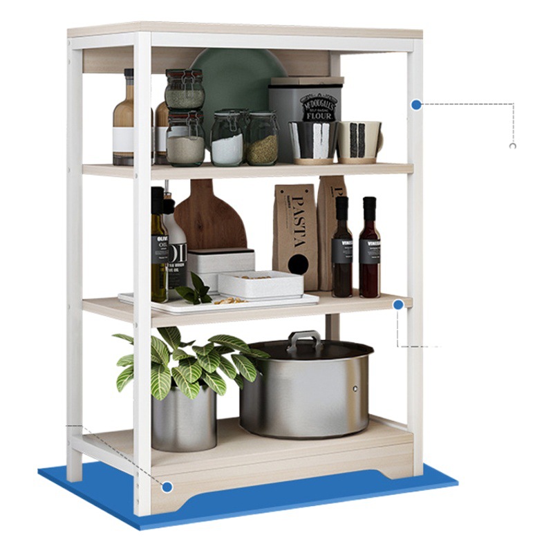 Horno de microondas estante de almacenamiento de cocina piso multi-capa rack de almacenamiento ahorro de espacio cocina tazón de almacenamiento estante del gabinete