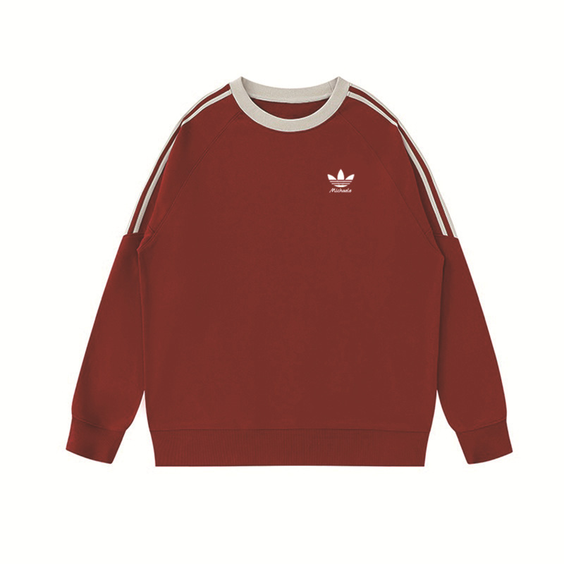 Heavyweight 420g Sweatshirt for Men and Women, 2025 Autumn New Sports Loose Fit, Trefoil Couple's Three-Stripe Crew Neck Top Heavyweight 420g Sweatshirt for Men and Women, 2025 Autumn New Sports Loose Fit, Trefoil Couple's Three-Stripe Crew Neck Top