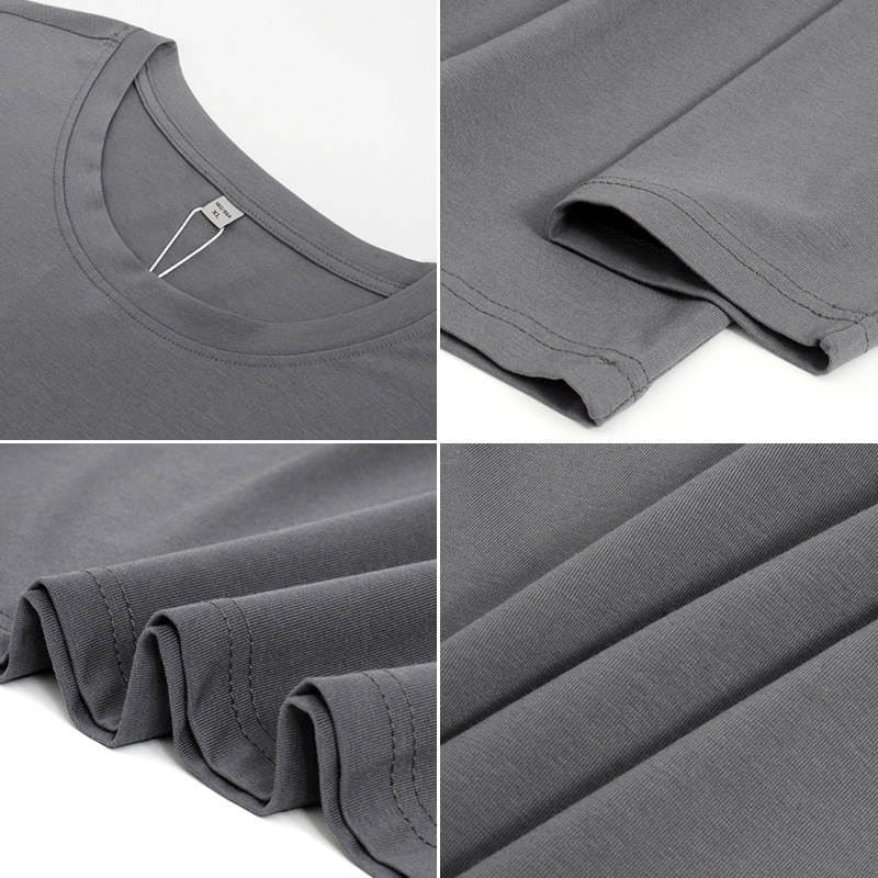 Binbin Modal Langarm Frühling und Herbst Neue Kollektion Einfarbig Rundhals Unten T-Shirt Herren_voghion.com