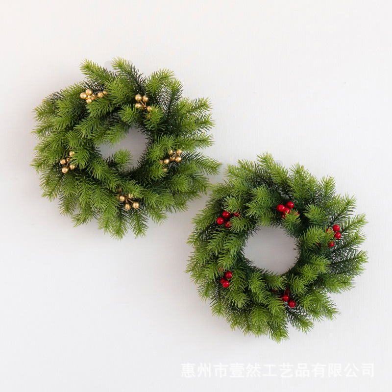 在庫あり Amazon クリスマスガーランドドアリングシミュレーション松葉ガーランドクリスマス人工緑の植物装飾ドアと窓の吊り下げ装飾|undefined