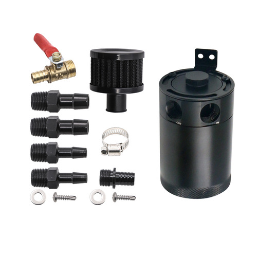 Auto parts two-hole breathable oil pot with air filter car modified oil breathable pot high double flow channel exhaust gas circulation pot