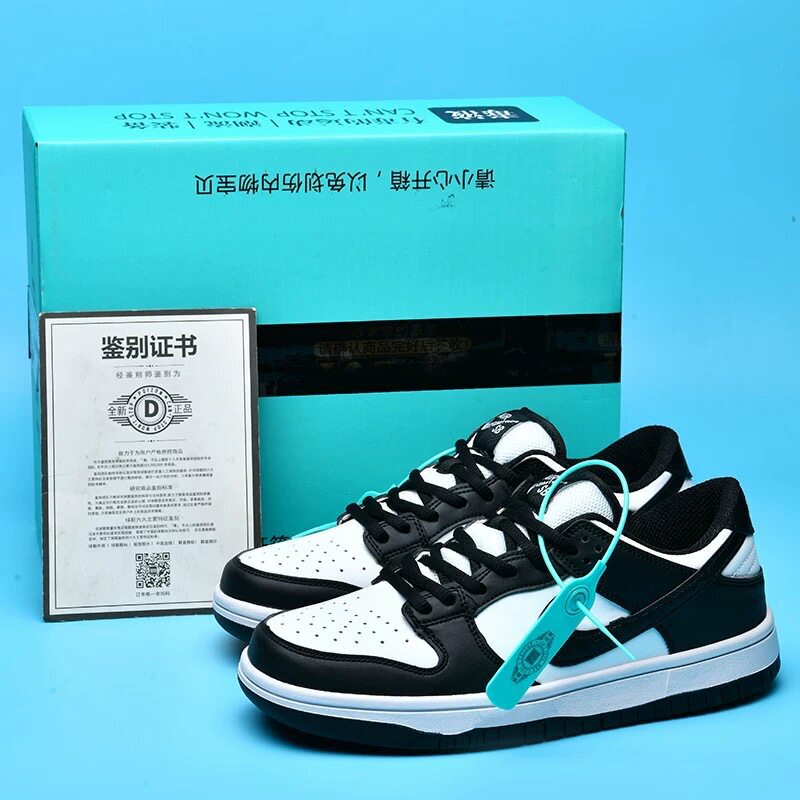 Authentic Aj Air Force 1 Men's and Women's Sneakers, Black and White Panda Student White Shoes, New Model Putian Couple Casual Sports Shoes