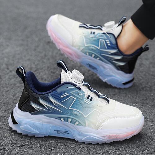 2025 Autumn New Fashion Versatile Mesh Breathable Coconut Men's Shoes with Rotating Buckle Parent-Child Sports Casual Outdoor Shoes
