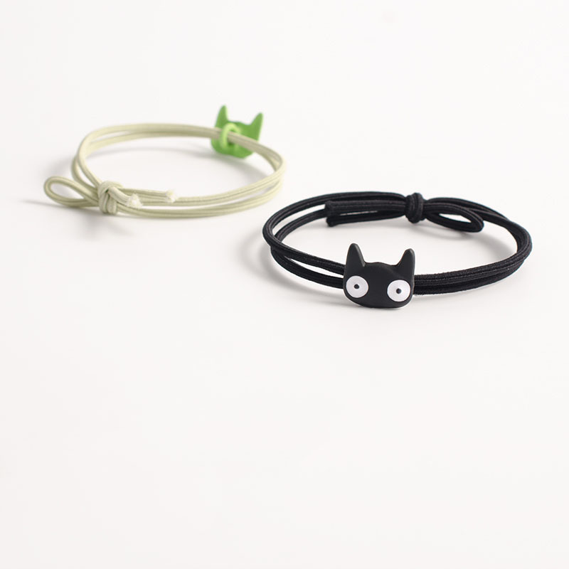 Korean style hair rope big eye cat animal sweet hair tie rope female cute hair accessories hair tie bracelet dual-use rubber band free shipping Korean style hair rope big eye cat animal sweet hair tie rope female cute hair accessories hair tie bracelet dual-use rubber band free shipping