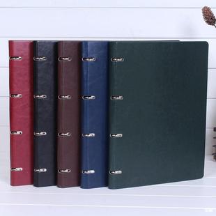 A4 Loose-Leaf Notebook with Printed Logo Student Creative Stationery Business Notepad Imitation Leather Homework Book Hand Ledger