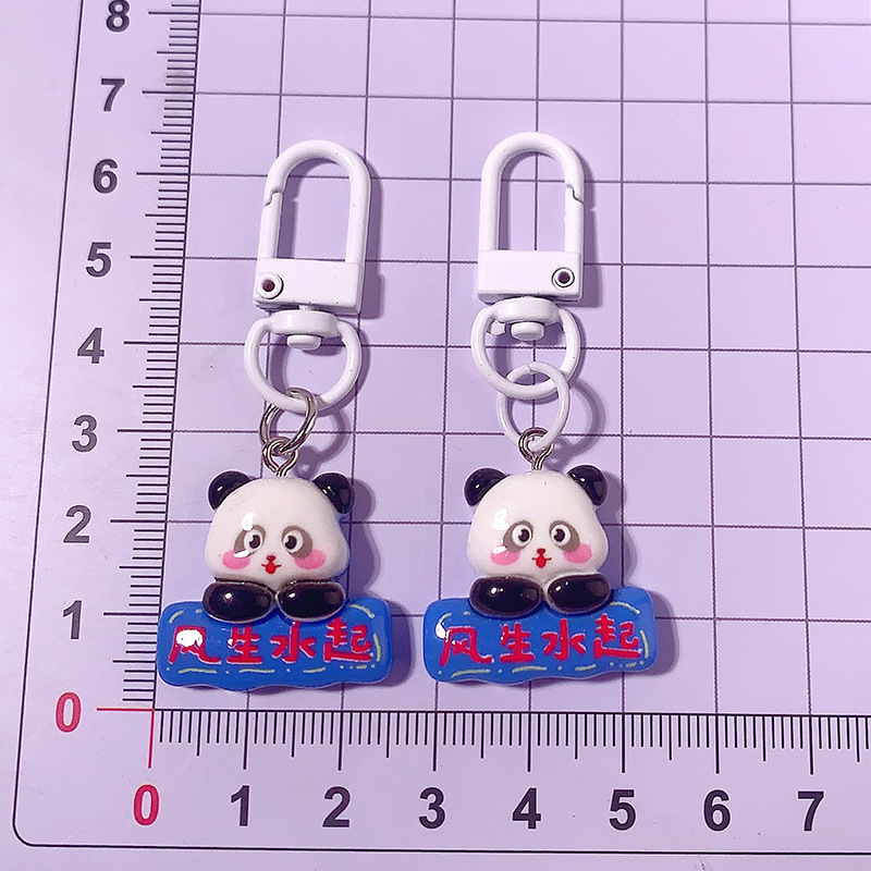 Caricatura rica panda llavero encantador inspirador escritura QMeng bolso colgante bolso de niña bolsa de regalo