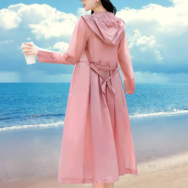 Sun protection clothing women's summer long new Korean style loose slimming Super fairy outdoor hooded cardigan sun protection clothing thin coat