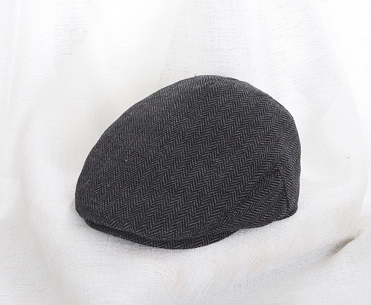Unisex Newsboy Cap Herringbone Vintage Octagonal Hat For Couples_voghion.com