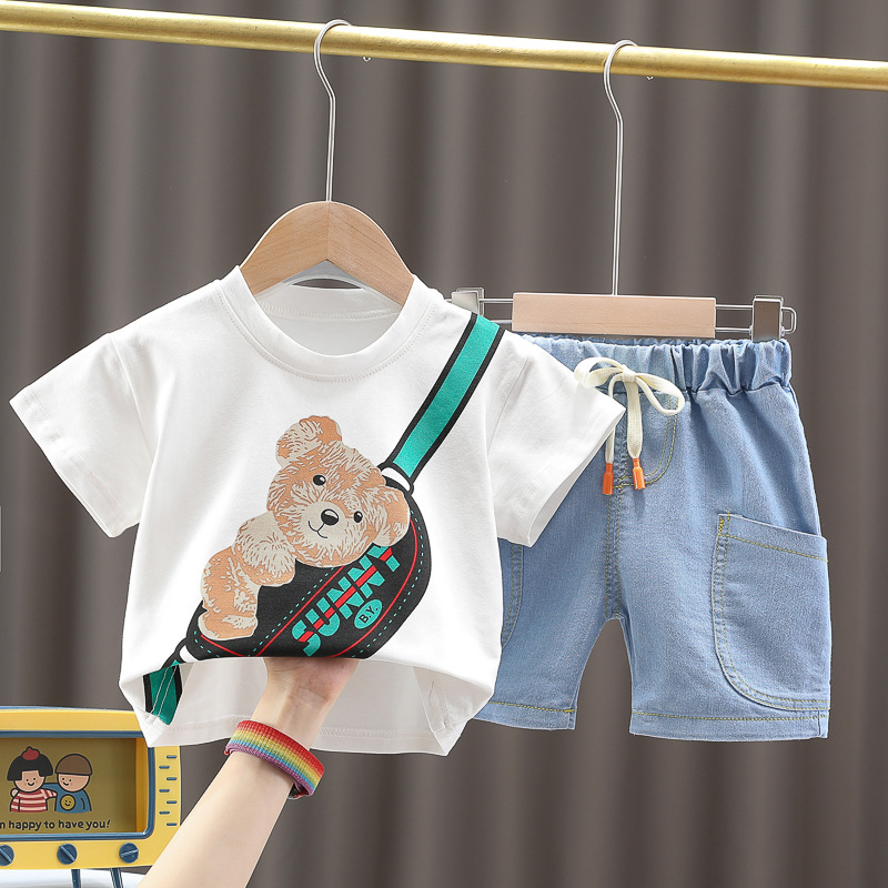 Simple Style Cartoon Cotton Boys Clothing Sets display picture 2