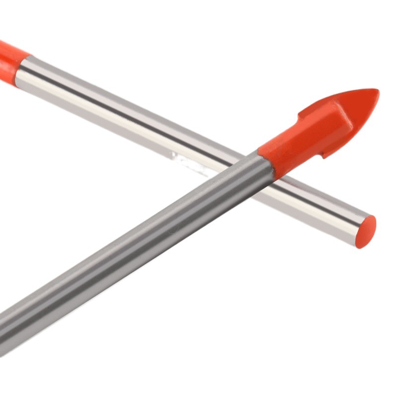 Una palabra de cerámica triángulo taladro azulejo taladro eléctrico taladro de perforación rojo pulido barra de metal taladro fabricante