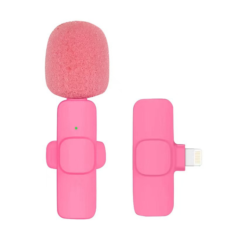 Pink K1 micrófono inalámbrico K9 un remolque de segundo teléfono móvil transmisión en vivo al aire libre grabación de micrófono de radio reducción de ruido micrófono pequeño