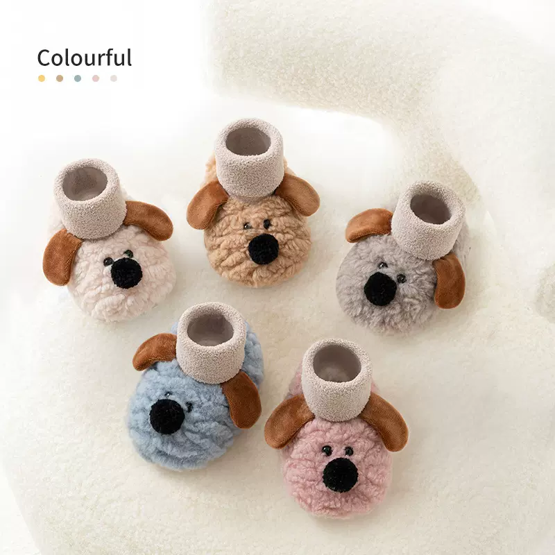 宝宝地板鞋秋冬新款卡通保暖儿童学步鞋 软底防滑新生儿步前鞋A类