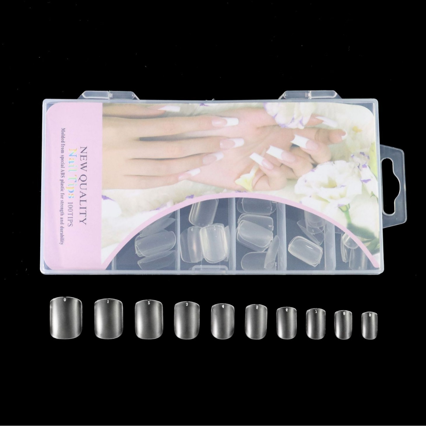 Uñas postizas de 120 piezas, transparentes, sin marcas, semi-completas, al por mayor