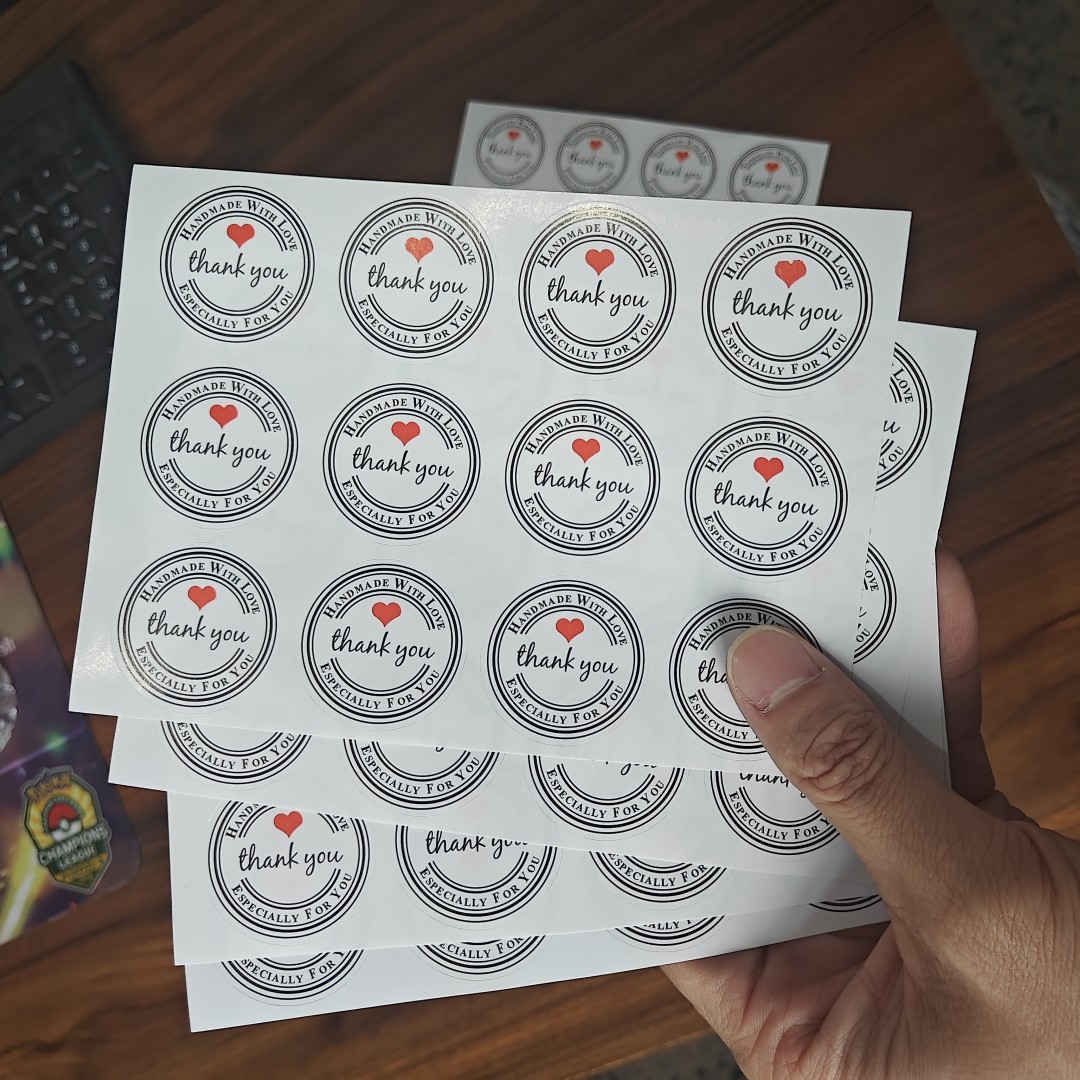 Papel kraft en blanco rectangular sellado pegatinas sobre regalo decoración etiqueta adhesiva etiqueta circular pegatinas