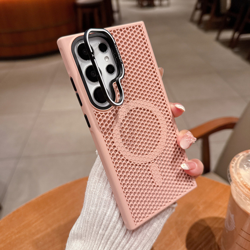 Samsung S25Ultra レンズホルダー磁気電話ケース Samsung S24 携帯電話冷却 S23 肌の感触滑り止めに適しています。|undefined