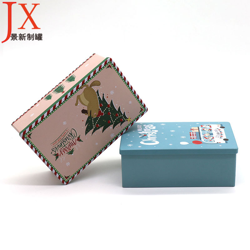 Individual rectangular tin box
