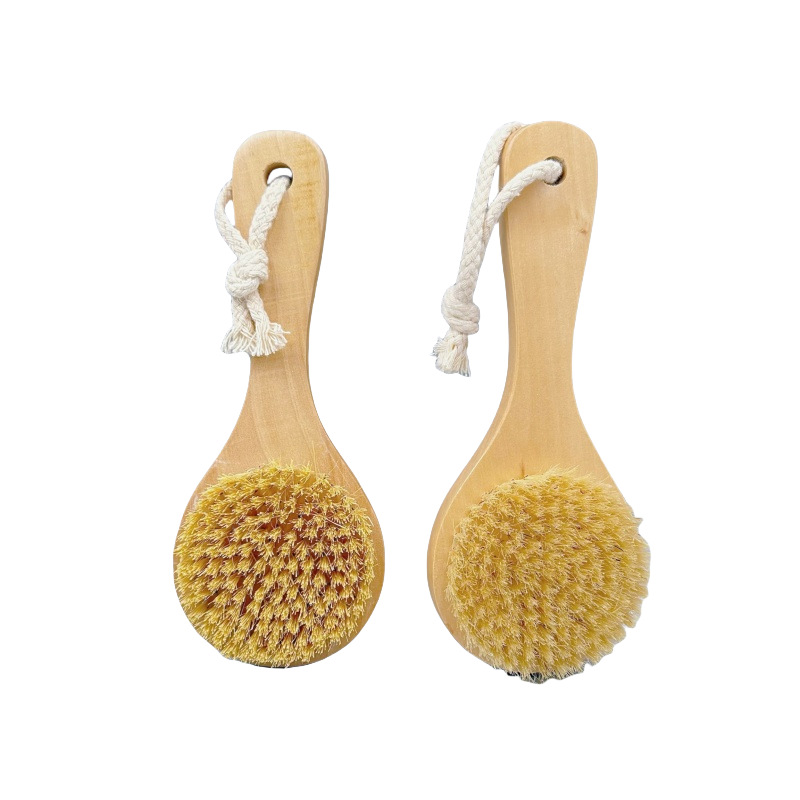 Cepillo personalizado, cepillo explosivo transfronterizo, cerdas de cerdo, cepillo de baño de sisal, cabello suave, cepillo de baño diario para el hogar, artefacto de baño