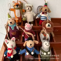 Непальский шерстяной кулон из фетра, брелок для сумки, подвесные аксессуары ручной работы, стильный плюшевый свитер, медведь, щенок