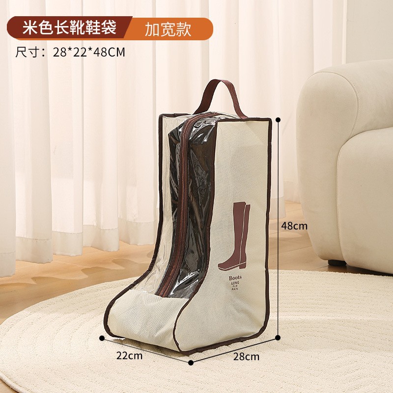 Bolsa de almacenamiento de zapatos con cremallera bolsa de zapatos de almacenamiento transparente PVC a prueba de humedad botas impermeables cubierta protectora bolsa de zapatos de almacenamiento