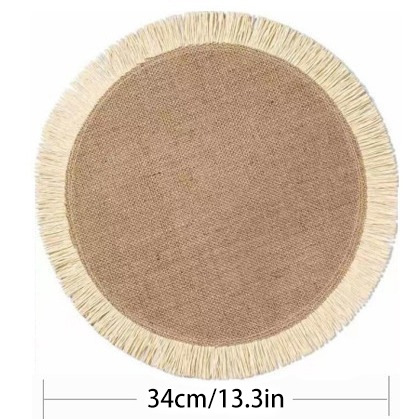 오프화이트 태슬 엣지 플레이스매트 (34CM)