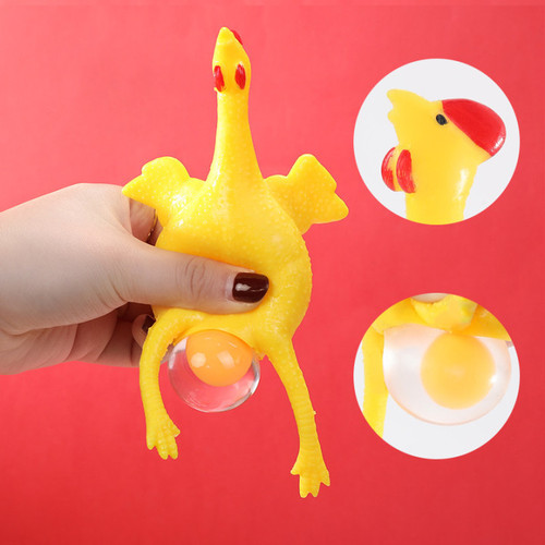 Decompression, decompression, spoof, creative pinching music, slow rebound, vent, funny vent, large egg-laying chicken toy wholesale