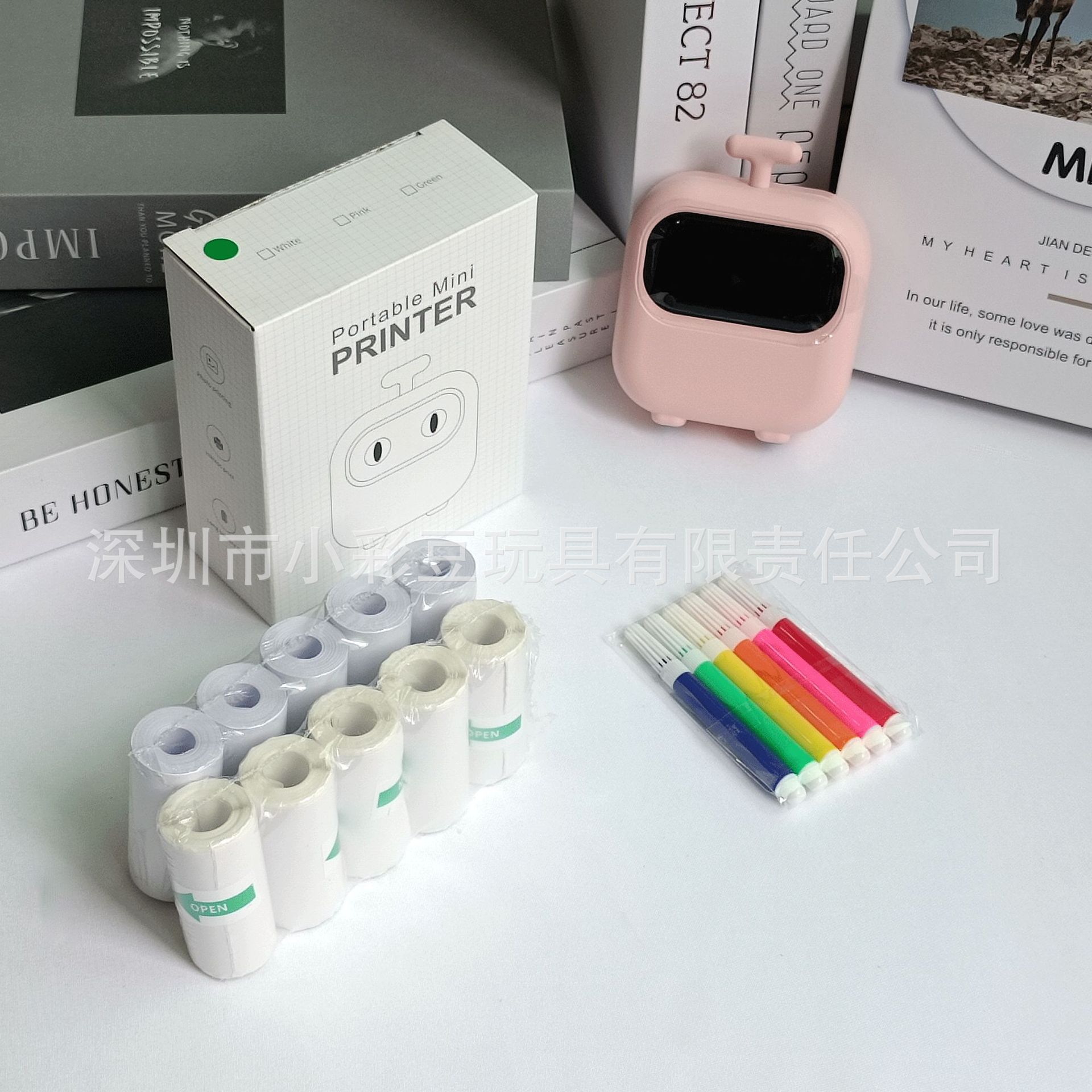 X2 파우더 + 감열지 5개 + 접착지 5개 + 컬러펜