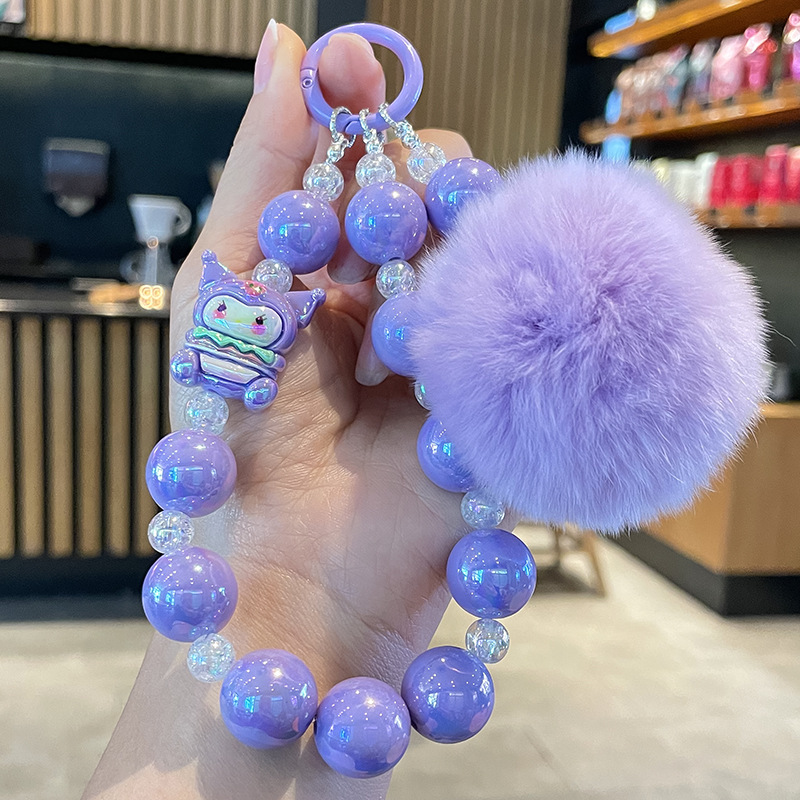 Colgante creativo lindos anillos de cadenas de caja de teléfono móvil accesorios de viento de niña insdiy cuentas de brazalete colgante de llaves