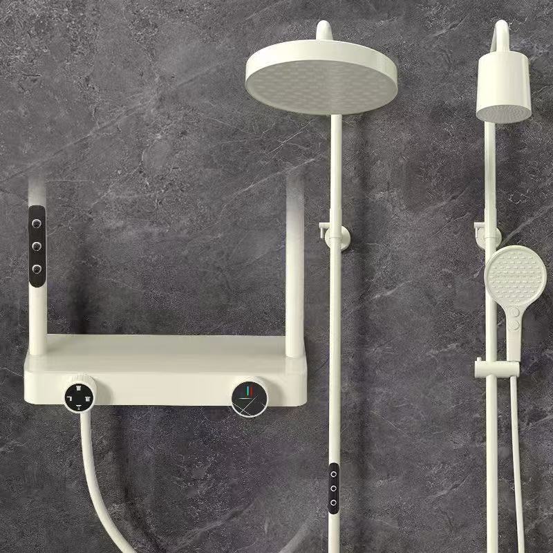 Juego de ducha oficial y genuino para uso doméstico, hecho de cobre, con función de aumento de presión, protección contra quemaduras, y opciones de agua fría y caliente.