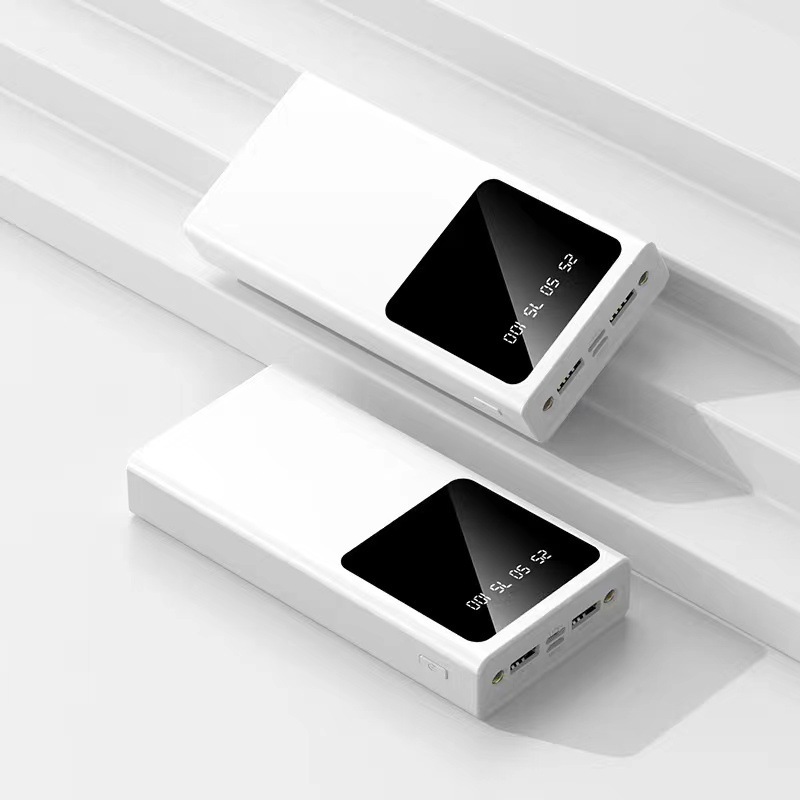 Fuente de alimentación portátil delgada y compacta 10000 mAh lámpara LED de carga rápida pantalla digital cargador para teléfono móvil universal