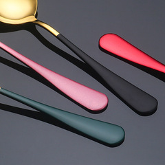 高顏值網紅不鏽鋼3號圓勺咖啡勺圓頭勺家用勺甜品勺可愛圓勺批發