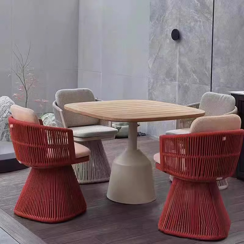 Sofá de patio al aire libre combinación villa jardín balcón al aire libre ocio silla de mimbre muebles de ratán al aire libre impermeable protección solar