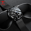 Fashionable quartz watches for leisure, men's calendar, swiss watch, waterproof steel belt