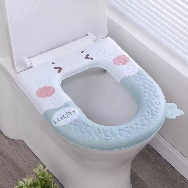 四季通用家居EVA卡通马桶垫提手防水坐便套垫高发泡马桶垫家用