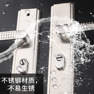 Anti-Theft Door Lock Stainless Steel Handle Panel Replacement Household Unit Community Gate Mechanical Handle Lock Accessories