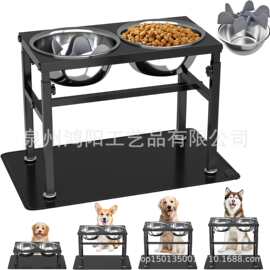 工厂直销高架狗碗支架水碗粮食碗猫碗适用于大中小型狗和宠物跨境