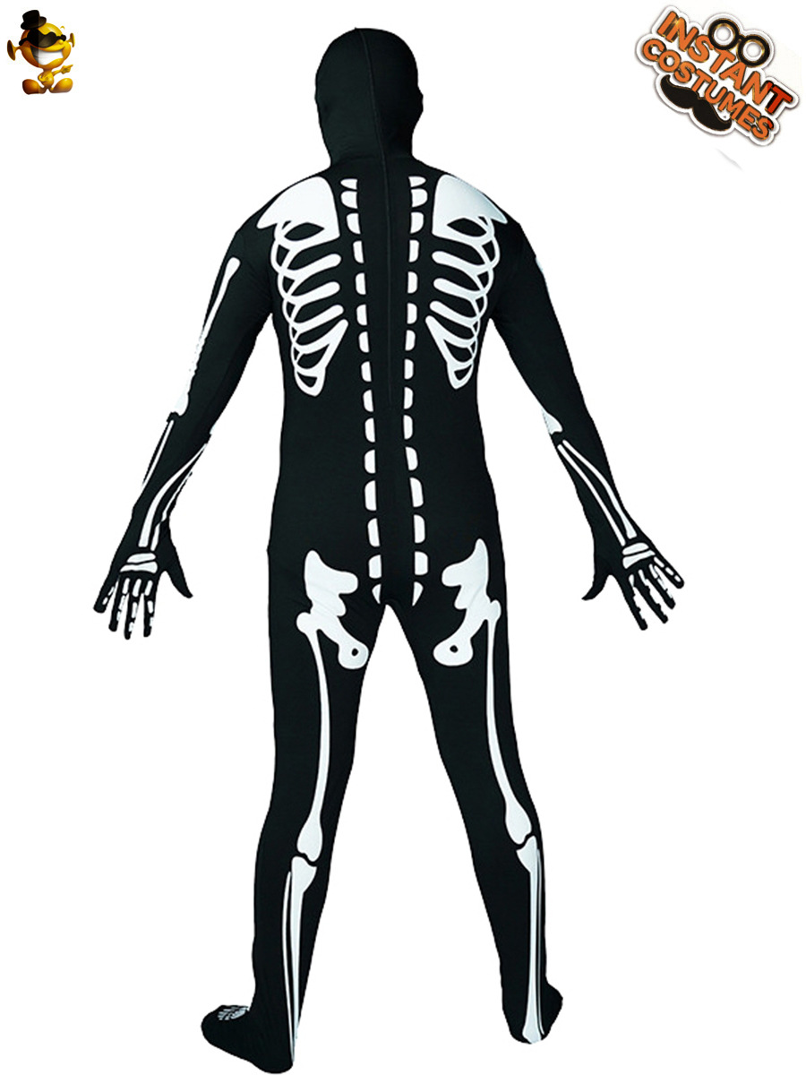 Hombres adultos horror cráneo fantasma hueso mono ropa de fiesta Halloween Cosplay etapa rendimiento