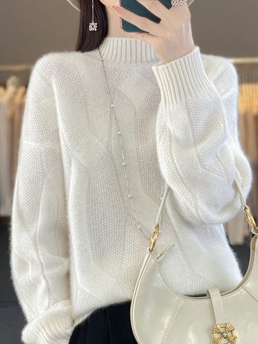 Women's new style for autumn and winter with a base sweater, top, thick sweater