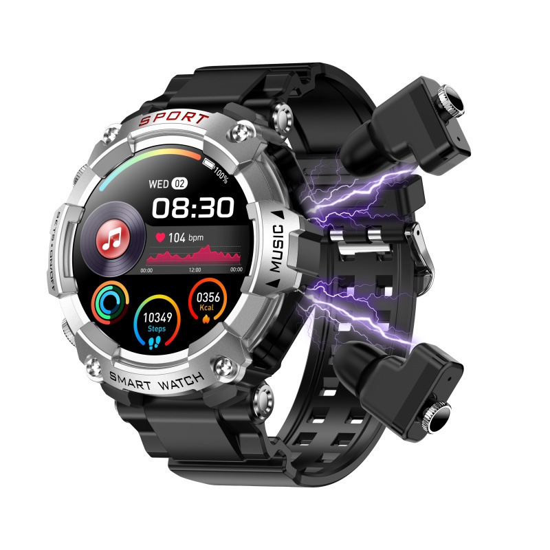 New NFC access control built-in large memory headset three-in-one watch high-end smart wear men's sports