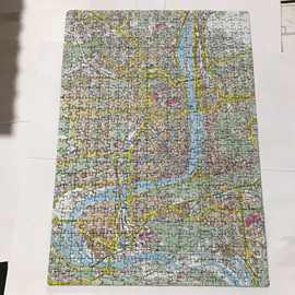 厂家生产纸质拼图 500块1000块大拼图 可来样制作 益智类地图拼图