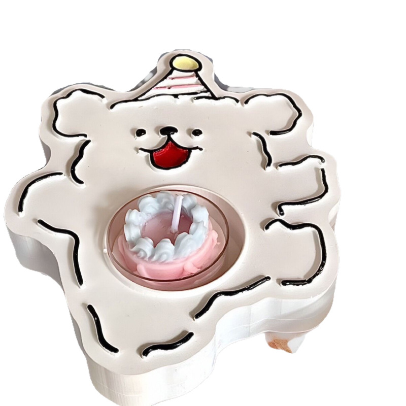 「楽しい子犬」創意アロマキャンドルのプレゼント|undefined