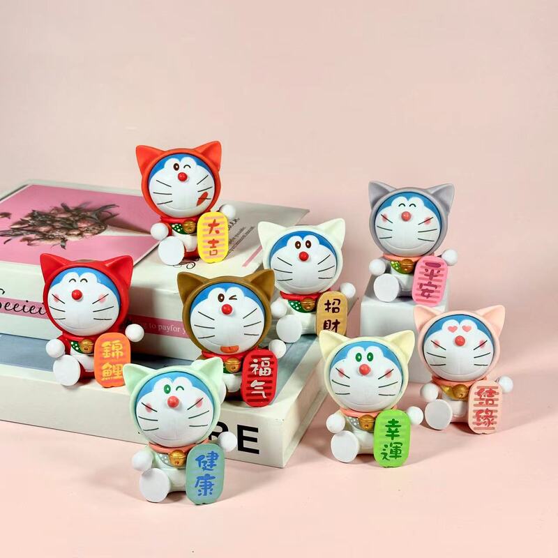 Doraemon 8 Blessing Ding Dang Cat Cute Lucky Transfer Small Hand-held Animation Desktop Small Ornaments Car Decoration Doraemon 8 Blessing Ding Dang Cat Cute Lucky Transfer Small Hand-held Animation Desktop Small Ornaments Car Decoration