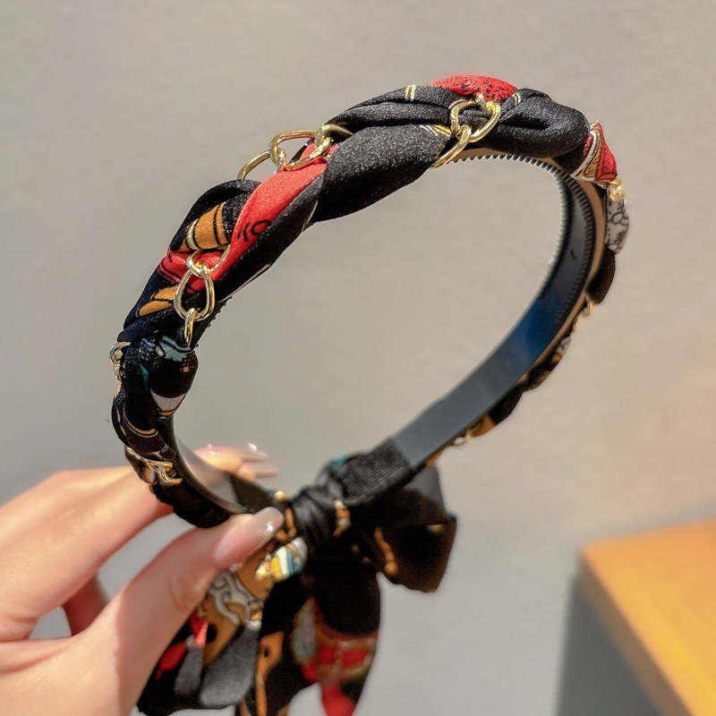 Diadema alta para mujer, nueva colección 2026, accesorio para el cabello estilo Chanel francés, elegante banda ancha para el cabello.