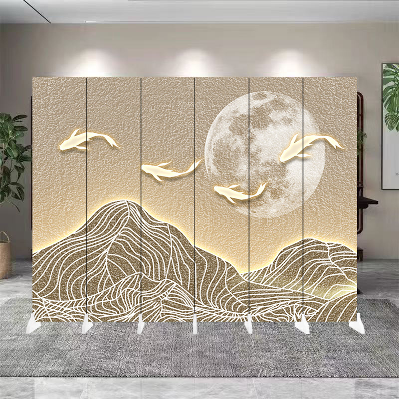 Company Partition Screen Simple Shielding Home Office Mobile Folding Hotel Background Wall Screen Partition Living Room