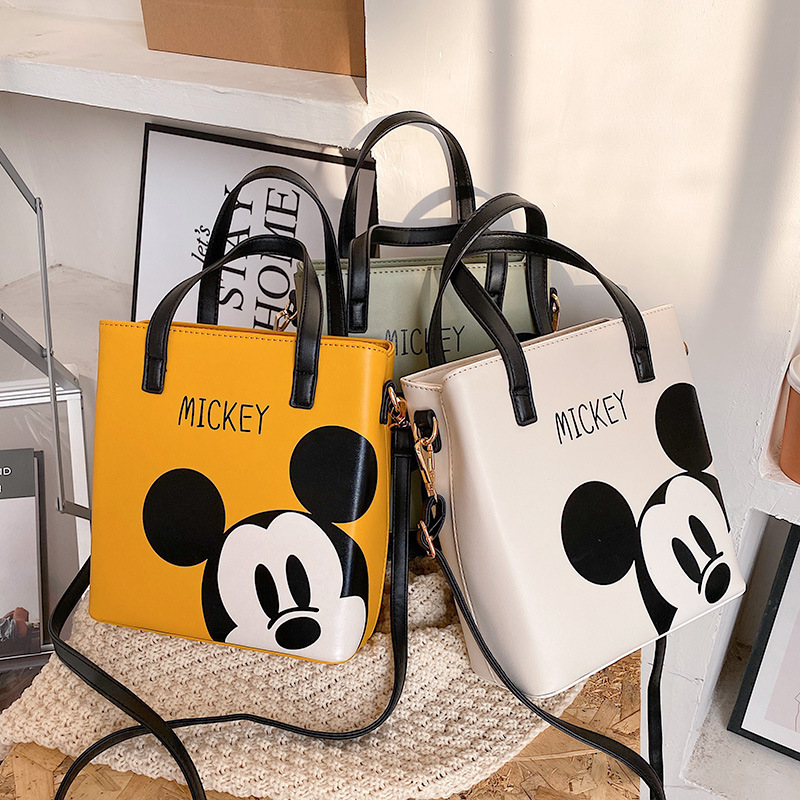 Factory Direct Sales Cartoon Mickey and Minnie 2025 New Cute Shoulder Crossbody Bag Fashionable Small Square Bag Korean Version Cross-Border