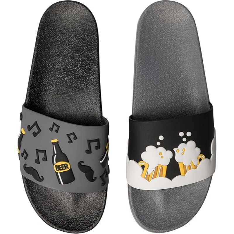 Cross-Border Foreign Trade Amazon Simple Couple Non-Slip Shower Sandals Beach Fun Slippers Women Summer Indoor Home