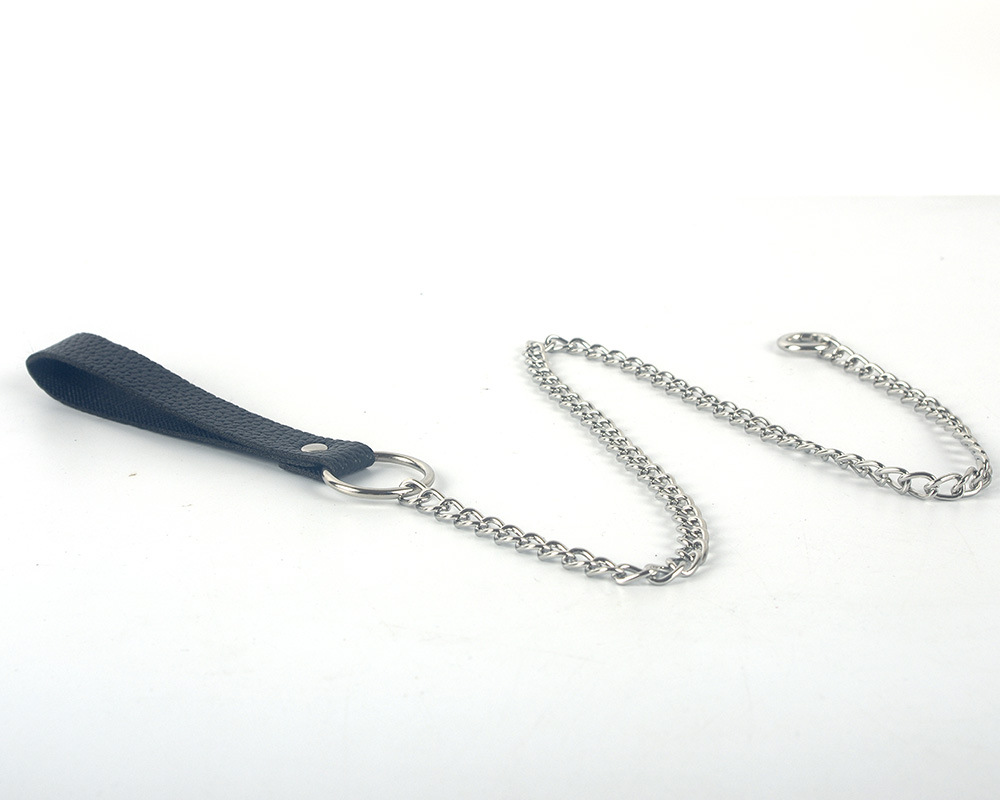 Collier sexy en cuir avec pinces en peluche et harnais de cou_voghion.com